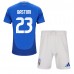 Maillot de foot Italie Alessandro Bastoni #23 Domicile vêtements enfant Europe 2024 Manches Courtes (+ pantalon court)